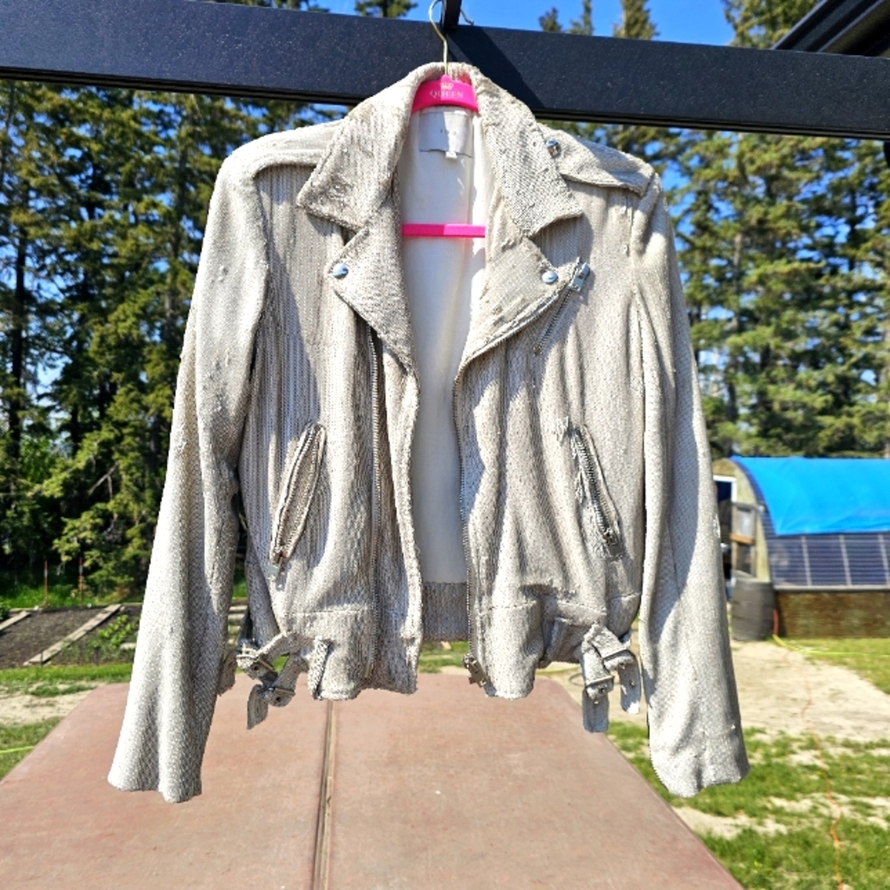 IRO Sequin Biker Jacket